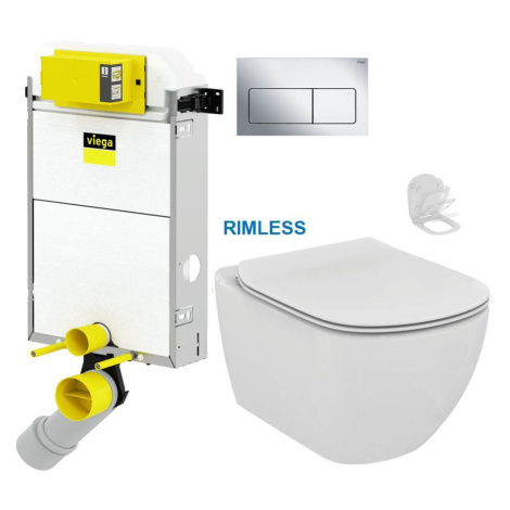 VIEGA Presvista modul PURE pre WC vrátane tlačidla Life5 CHROM + WC Ideal Standard Tesi se sedle