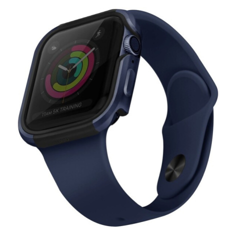 UNIQ Valencia kovové púzdro Apple Watch Serie 4/5/6/SE (44mm) modré