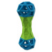 Hračka Dog Fantasy Kosť s geometrickými obrazcami pískacia zeleno-modrá 18x5,8x5,8cm