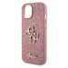 Guess PU Fixed Glitter 4G Metal Logo Zadný Kryt pre iPhone 12/12 Pro Pink