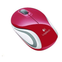 Logitech Wireless Mini Mouse M187, červená