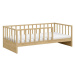 Detská posteľ 100x200cm so zábranami a zásuvkou cody - dub svetlý