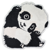 Čierno-biely detský koberec ø 100 cm Cuddly Panda – Vitaus