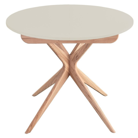 Okrúhly rozkladací jedálenský stôl s prídavnou doskou ø 90 cm Jubi – Ragaba