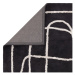 Čierny ručne tkaný vlnený koberec 120x170 cm Matrix – Asiatic Carpets