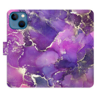 Flipové puzdro iSaprio - Purple Marble - iPhone 13 mini