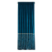 Modrý záves na páske MUSA 6 s potlačou 140x270 cm