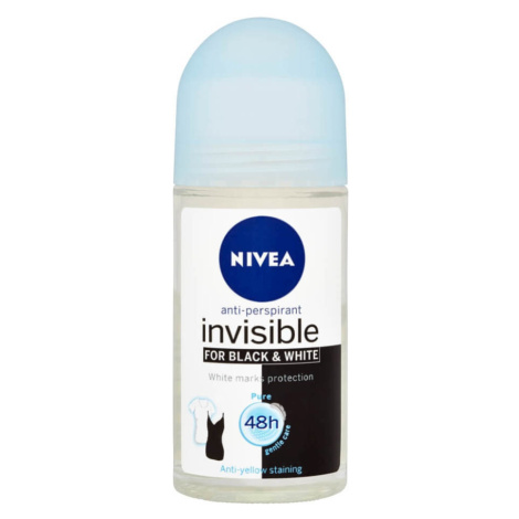 NIVEA Guľôčkový antiperspirant Invisible for Black &amp; White Pure 50 ml