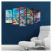 Viacdielny obraz Blue Life 110x60 cm