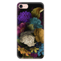 Odolné silikónové puzdro iSaprio - Dark Flowers - iPhone 7