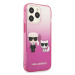 Plastové puzdro Karl Lagerfeld na Apple iPhone 13 Pro KLHCP13LTGKCP Karl & Choupette Head Gradie