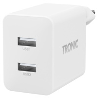 TRONIC® Dvojitá USB nabíjačka (biela)