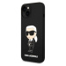 Karl Lagerfeld Liquid Silicone Ikonik NFT Zadný Kryt pre iPhone 15 Black