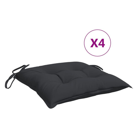 vidaXL Vankúše na paletové sedenie 4 ks čierne 50x50x7cm oxford. látka
