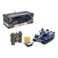 Tank RC plast 33cm TIGER 40MHz na batérie + dobíjací pack so zvukom a svetlom v krabici 40x15x19