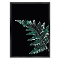 Dekoria Plagát Dark Leaf, 50 x 70 cm, Ramka: Czarna