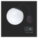 Nástenná lampa 1*E27 Matt Black Opal C Ball Up VT-1223 (V-TAC)