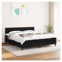 vidaXL Posteľný rám boxspring s matracom čierny 160x200 cm látka