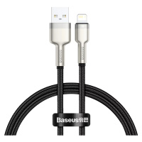 Kábel USB cable for Lightning Baseus Cafule, 2.4A, 0,25m, black (6953156202238)