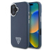 Guess PU Grained Triangle Logo Zadný Kryt pre iPhone 16 Blue