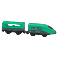 BABU vláčiky - Osobný vlak s vagónom na batérie - tyrkysový
