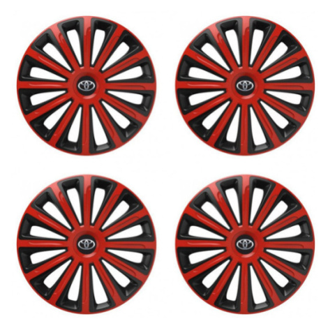 Puklice pre Toyota 15 TREND red and black