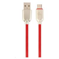 GEMBIRD CABLEXPERT USB 2.0 Kábel AM na typ C (AM/CM), 1 m, pogumovaný, červený, blister, PREMIUM