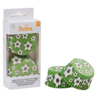 Košíčky na muffiny 36 ks futbal 50 x 32mm - Decora