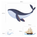 Samolepka Whale, Boat and Fishes