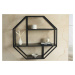 LuxD Dizajnový nástenný regál Maille 77 cm čierny jaseň
