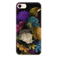 Odolné silikónové puzdro iSaprio - Dark Flowers - iPhone 8