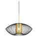 Dizajnová závesná lampa zlatá s čiernou 60 cm - Dobrado