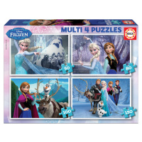 Detské puzzle Disney Frozen Educa 150-100-80-50 dielov 16173 farebné