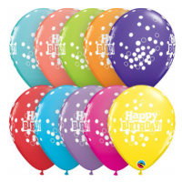 Balóniky latexové Narodeniny farebné konfety 6 ks