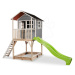 Domček cédrový na pilieroch Loft 700 Grey Exit Toys s vodeodolnou strechou pieskoviskom a 2,28 m