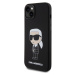 Karl Lagerfeld Liquid Silicone Ikonik NFT Zadný Kryt pre iPhone 15 Plus Black