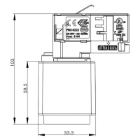 3-fázový zásuvkový adaptér D, biely, 1380 W