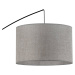 Stojacia lampa Moby Gray s textilným tienidlom