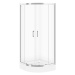 CERSANIT - SET B161 štvrťkruhový sprchovací kút BASIC 80x185, transparent + vanička TAKO 80x16 S