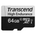 Karta TRANSCEND MicroSDXC 64GB 350V, vysoká odolnosť