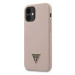 Kryt Guess GUHCP12SLSTMLP iPhone 12 mini 5,4" light pink hardcase Silicone Triangle Logo (GUHCP1