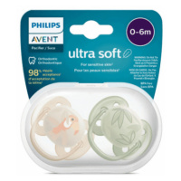 AVENT Cumlík ultra soft premium zvieratko 0 - 6 m chlapec 2 ks