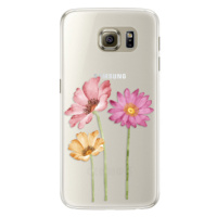 Silikónové puzdro iSaprio - Three Flowers - Samsung Galaxy S6 Edge