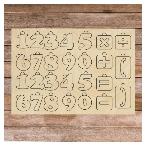 Drevená montessori zmyslová pomôcka - Matematika | SENTOP H017 Topoľ: 30 x 20 cm 4140-63740 H017