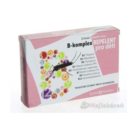 RosenPharma B komplex Repelent pre deti 25 tabliet