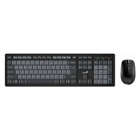 Genius Smart KM-8200, sada klávesnice s bezdrôtovou optickou myšou, CZ/SK, klasická, čierno-šedá