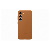 Samsung Kožený zadný kryt pre Samsung Galaxy S23 Camel