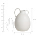 LENA Váza s rukojeťou 32 cm - biela