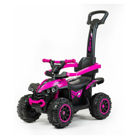 Baby Mix Detské odrážadlo Mega s vodiacou tyčou, ružová