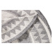 Kusový koberec Twin Supreme 103413 Jamaica grey creme kruh – na ven i na doma - 200x200 (průměr)